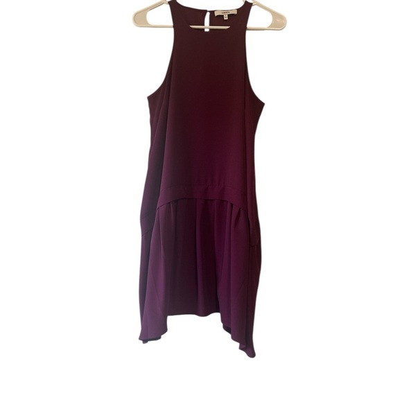 Revolve Likely Pasadena Drop Waist Mini Dress Elegant Purple Sleeveless sz small - Picture 2 of 7